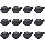 NNEVL Outdoor Solar Fence Lamps 12 pcs LED Black