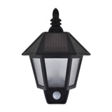NNEVL Solar Wall Lamps 2 pcs with Motion Sensor Black