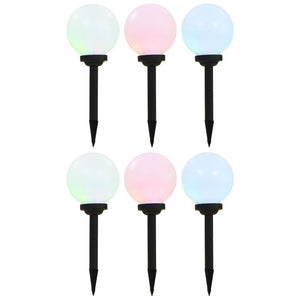 NNEVL Outdoor Solar Lamps 6 pcs LED Spherical 20 cm RGB