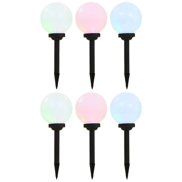 NNEVL Outdoor Solar Lamps 6 pcs LED Spherical 20 cm RGB