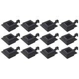 NNEVL Outdoor Solar Lamps 12 pcs LED Square 12 cm Black