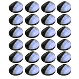 NNEVL Outdoor Solar Wall Lamps LED 24 pcs Round Black