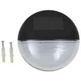 NNEVL Outdoor Solar Wall Lamps LED 24 pcs Round Black