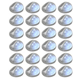 NNEVL Outdoor Solar Wall Lamps LED 24 pcs Round Silver