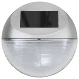 NNEVL Outdoor Solar Wall Lamps LED 24 pcs Round Silver