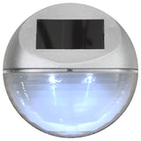 NNEVL Outdoor Solar Wall Lamps LED 24 pcs Round Silver