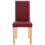 NNEVL Dining Chairs 6 pcs Red Faux Leather