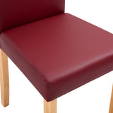 NNEVL Dining Chairs 6 pcs Red Faux Leather
