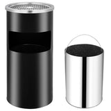 NNEVL Wall Ashtray Dustbin Steel 26 L Black