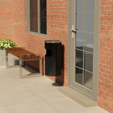 NNEVL Wall Ashtray Dustbin Steel 26 L Black