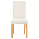 NNEVL Dining Chairs 6 pcs Cream Faux Leather