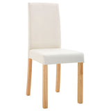 NNEVL Dining Chairs 6 pcs Cream Faux Leather