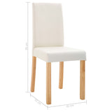NNEVL Dining Chairs 6 pcs Cream Faux Leather