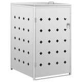 NNEVL Single Wheelie Bin Shed 240 L Stainless Steel