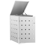 NNEVL Single Wheelie Bin Shed 240 L Stainless Steel