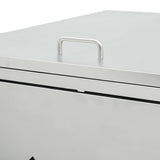 NNEVL Single Wheelie Bin Shed 240 L Stainless Steel