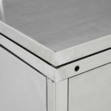 NNEVL Single Wheelie Bin Shed 240 L Stainless Steel