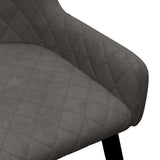 NNEVL Dining Chairs 2 pcs Grey Velvet
