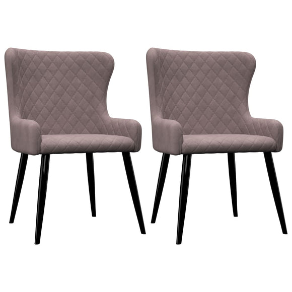 NNEVL Dining Chairs 2 pcs Pink Velvet
