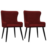 NNEVL Dining Chairs 2 pcs Red Velvet