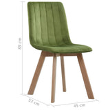 NNEVL Dining Chairs 4 pcs Green Velvet