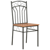 NNEVL Dining Chairs 4 pcs Brown MDF