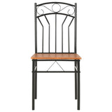 NNEVL Dining Chairs 4 pcs Brown MDF