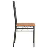 NNEVL Dining Chairs 4 pcs Brown MDF