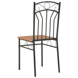 NNEVL Dining Chairs 4 pcs Brown MDF