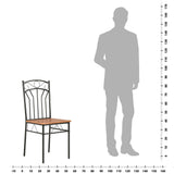 NNEVL Dining Chairs 4 pcs Brown MDF