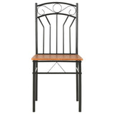 NNEVL Dining Chairs 2 pcs Brown MDF