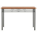 NNEVL 5 Piece Dining Set MDF and Steel Brown