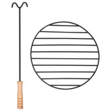 NNEVL Outdoor Fire Pit with Grill Stainless Steel 76 cm