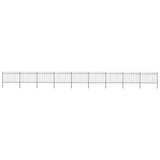 NNEVL Garden Fence with Spear Top Steel 15.3 m Black