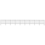 NNEVL Garden Fence with Spear Top Steel 15.3 m Black