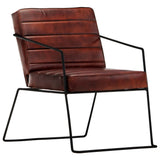 NNEVL Armchair Dark Brown Real Leather