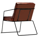 NNEVL Armchair Dark Brown Real Leather