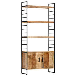 NNEVL 4-Tier Bookcase 80x30x180 cm Rough Mango Wood