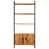 NNEVL 4-Tier Bookcase 80x30x180 cm Rough Mango Wood