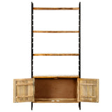 NNEVL 4-Tier Bookcase 80x30x180 cm Rough Mango Wood