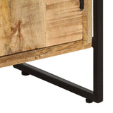 NNEVL 4-Tier Bookcase 80x30x180 cm Rough Mango Wood