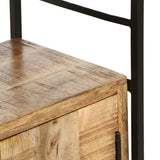 NNEVL 4-Tier Bookcase 80x30x180 cm Rough Mango Wood