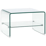 NNEVL Coffee Table Clear 50x45x33 cm Tempered Glass