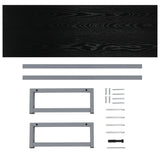 NNEVL Bathroom Furniture Black 120x40x16.3 cm