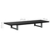 NNEVL Bathroom Furniture Black 120x40x16.3 cm