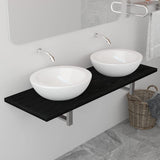 NNEVL Bathroom Furniture Black 120x40x16.3 cm