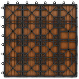 NNEVL 22 pcs Decking Tiles 30x30 cm 2 sqm WPC Teak Colour
