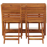 NNEVL Balcony Planter Table with 2 Bistro Chairs Solid Acacia Wood