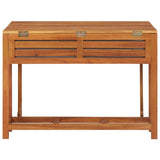 NNEVL Balcony Planter Table with 2 Bistro Chairs Solid Acacia Wood