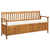 NNEVL Storage Bench with Cushion 170 cm Solid Acacia Wood